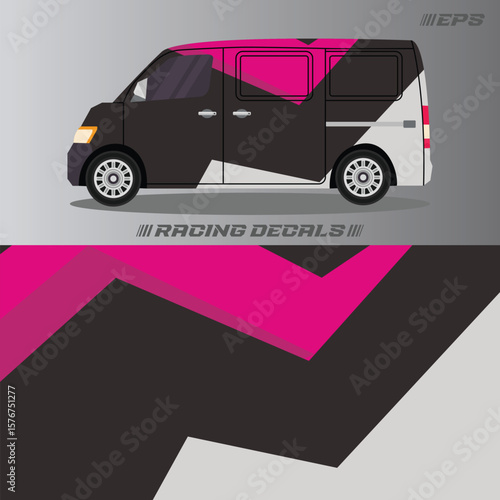 Racing car decal stickers with cool minimalist designs
