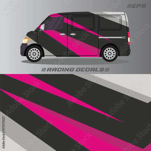 Racing car decal stickers with cool minimalist designs