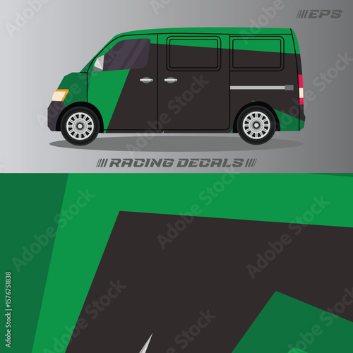 Racing car decal stickers with cool minimalist designs