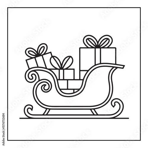 Christmas Coloring Book Pages, Kids, Adults, Teens, Black and white Drawing, Line Art, Vector Illustration, bold and easy, Coloring book, Coloring Pages, Printable Designs