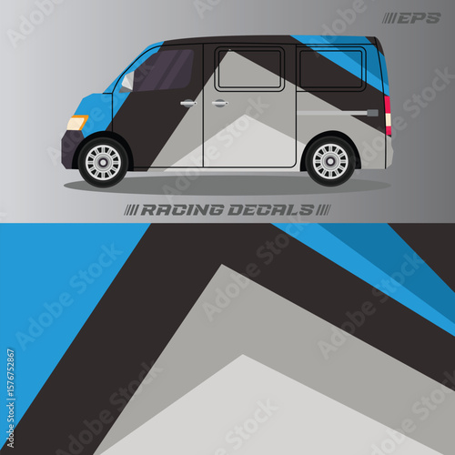 Racing car decal stickers with cool minimalist designs