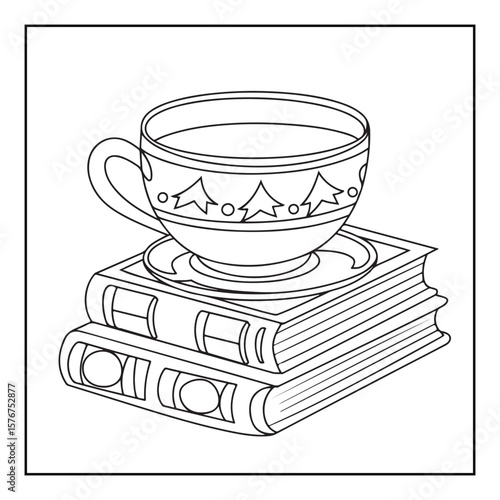 Christmas Coloring Book Pages, Kids, Adults, Teens, Black and white Drawing, Line Art, Vector Illustration, bold and easy, Coloring book, Coloring Pages, Printable Designs