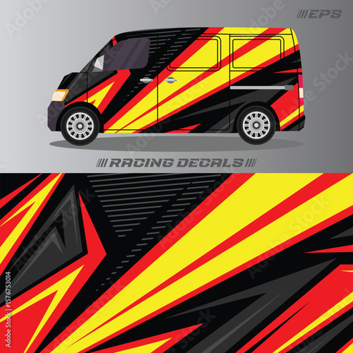 Racing car decal stickers with cool minimalist designs