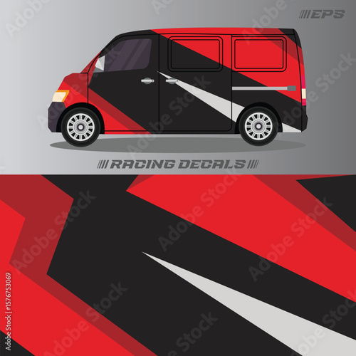 Racing car decal stickers with cool minimalist designs