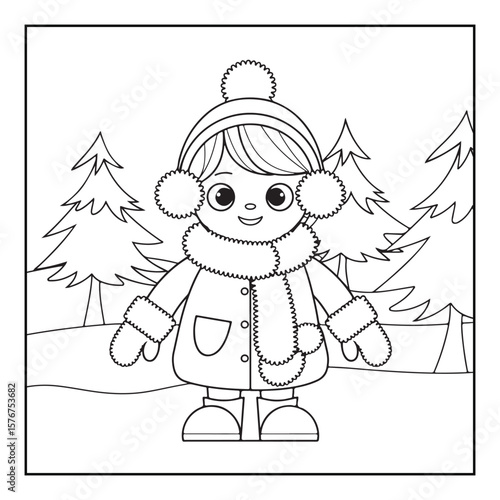 Christmas Coloring Book Pages, Kids, Adults, Teens, Black and white Drawing, Line Art, Vector Illustration, bold and easy, Coloring book, Coloring Pages, Printable Designs