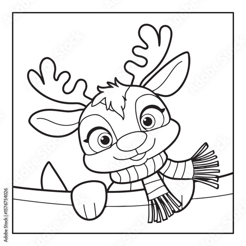 Christmas Coloring Book Pages, Kids, Adults, Teens, Black and white Drawing, Line Art, Vector Illustration, bold and easy, Coloring book, Coloring Pages, Printable Designs