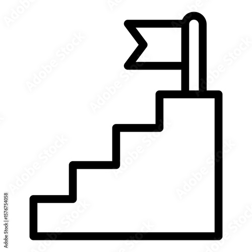 milestone step outline icon for project achievement tracker