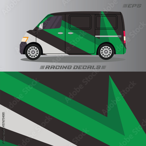 Racing car decal stickers with cool minimalist designs