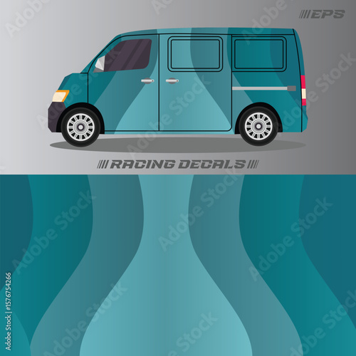 Racing car decal stickers with cool minimalist designs