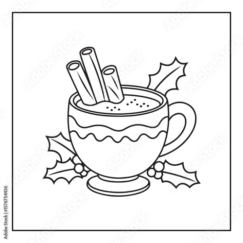 Christmas Coloring Book Pages, Kids, Adults, Teens, Black and white Drawing, Line Art, Vector Illustration, bold and easy, Coloring book, Coloring Pages, Printable Designs