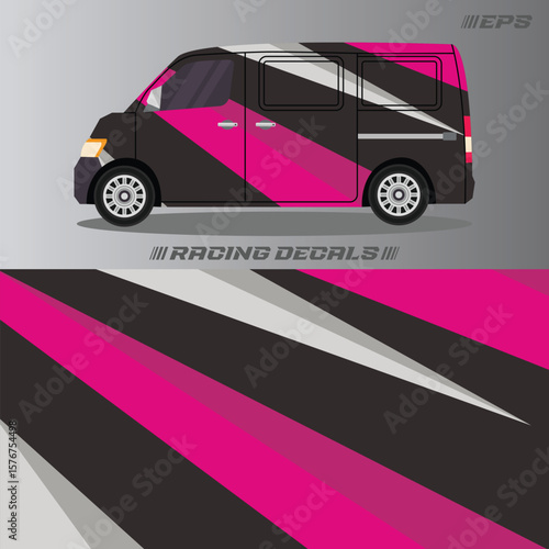 Racing car decal stickers with cool minimalist designs