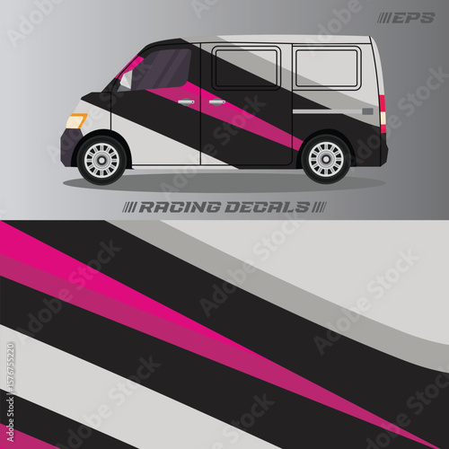 Racing car decal stickers with cool minimalist designs