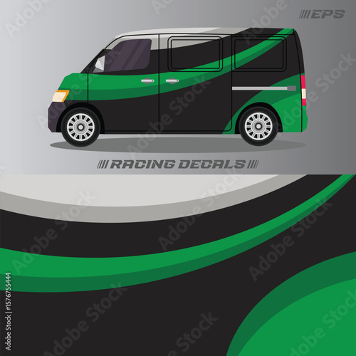 Racing car decal stickers with cool minimalist designs