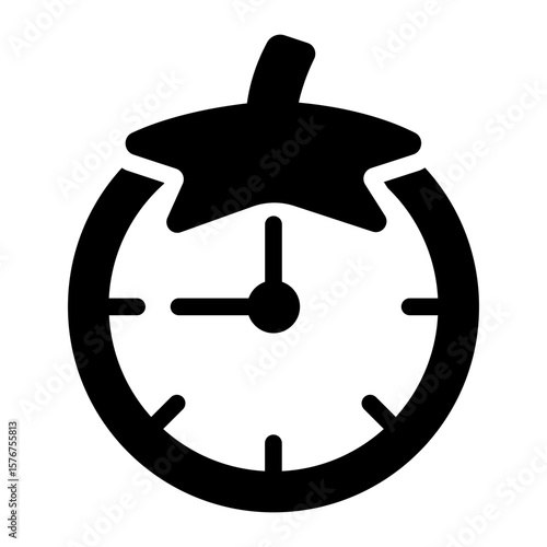pomodoro time glyph icon for focused task timer work mode