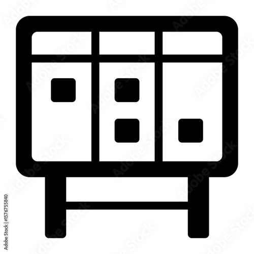 kanban board glyph icon for task workflow planning project