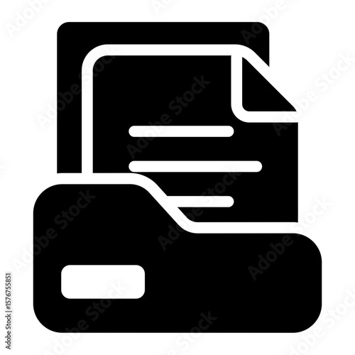 document archive glyph icon for task and project record
