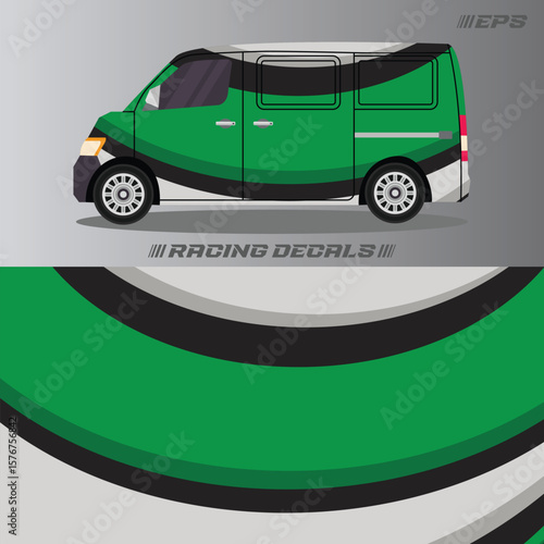 Racing car decal stickers with cool minimalist designs