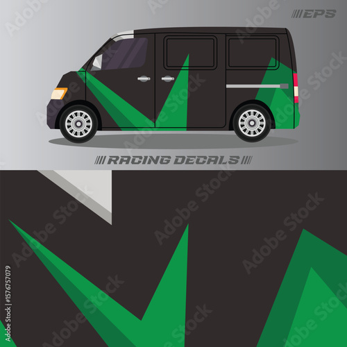 Racing car decal stickers with cool minimalist designs
