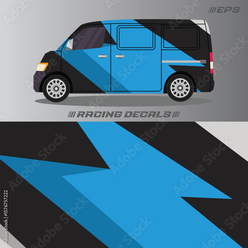 Racing car decal stickers with cool minimalist designs