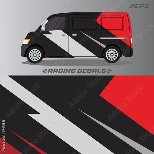 Racing car decal stickers with cool minimalist designs