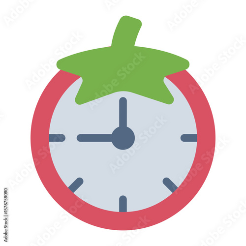 pomodoro time flat icon for focused task timer work mode