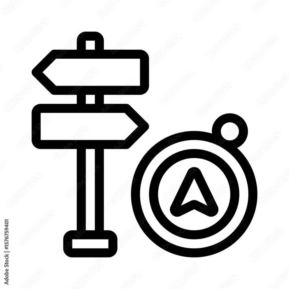 Fototapeta premium wayfinding line icon