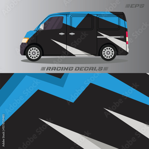 Racing car decal stickers with cool minimalist designs