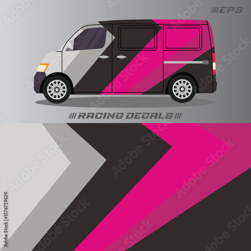 Racing car decal stickers with cool minimalist designs