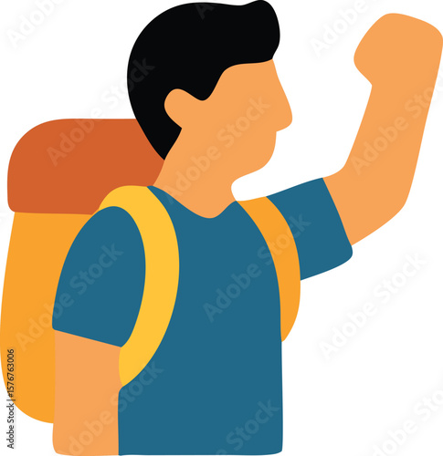 backpacking adventure vector illustration