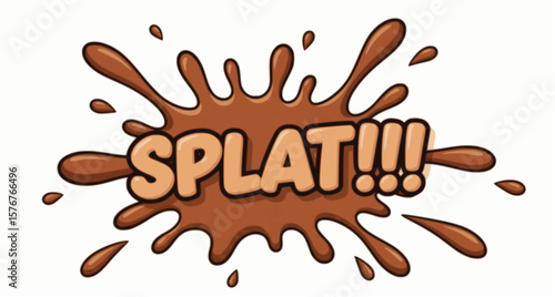 Wallpaper Mural A red "SPLAT!!!" comic book sound effect with a messy, dripping splatter. Torontodigital.ca