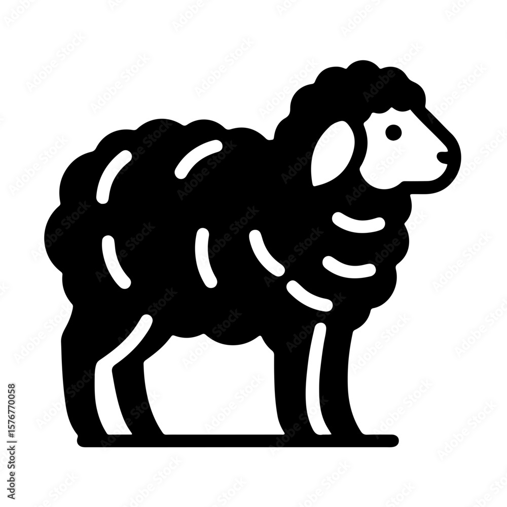 Side View Sheep Silhouette Side View Sheep Silhouette