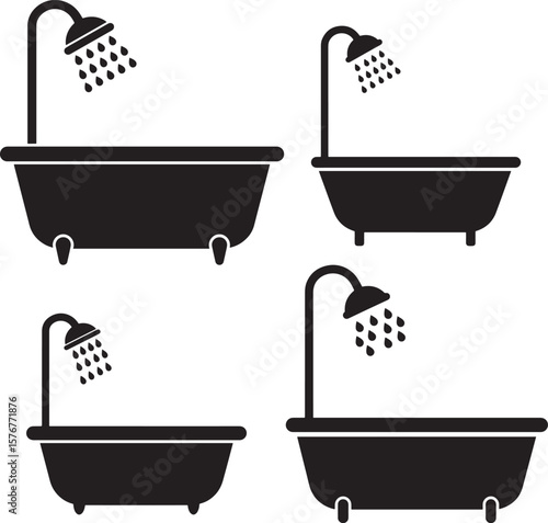 Classic bathtub silhouette for relaxation and hygiene