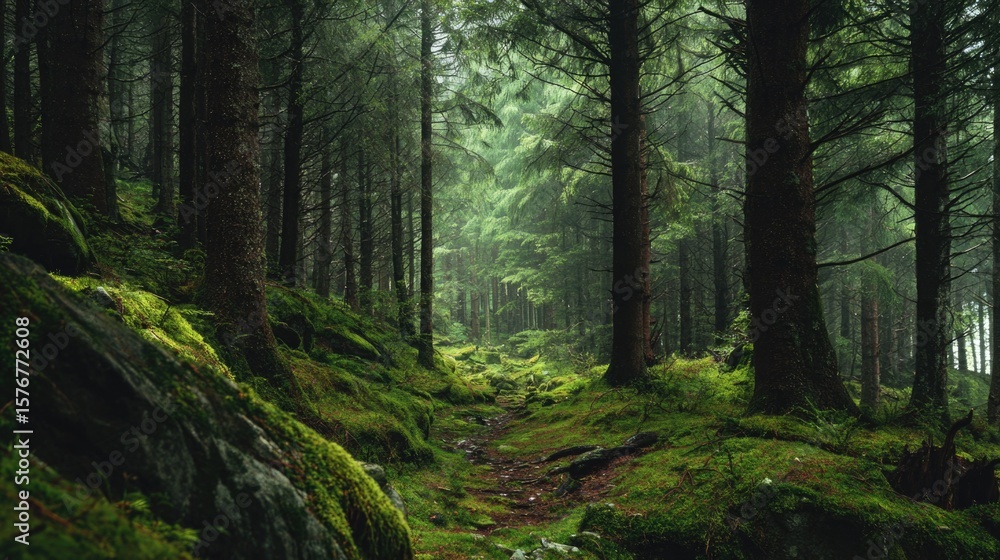 Obraz premium green dense forest