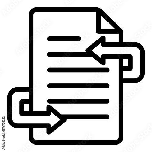 revision update outline icon for design improvement task