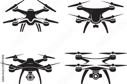 Modern Drone Silhouette

QuadCopter Flying Silhouette

Aerial Drone Vector Design

Remote Control Drone Illustration

Drone Photography Silhouette