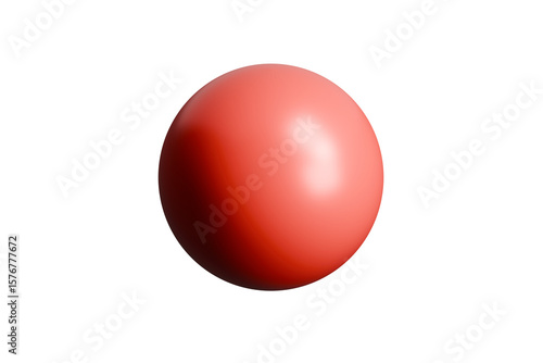 Free Download red ball, floated round white ball isolate on transparency background PNG, 3d	 - GFXLoad