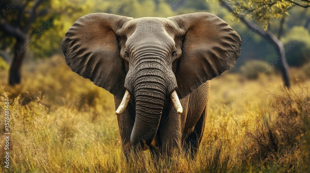 Fototapeta premium African Elephant Encounter