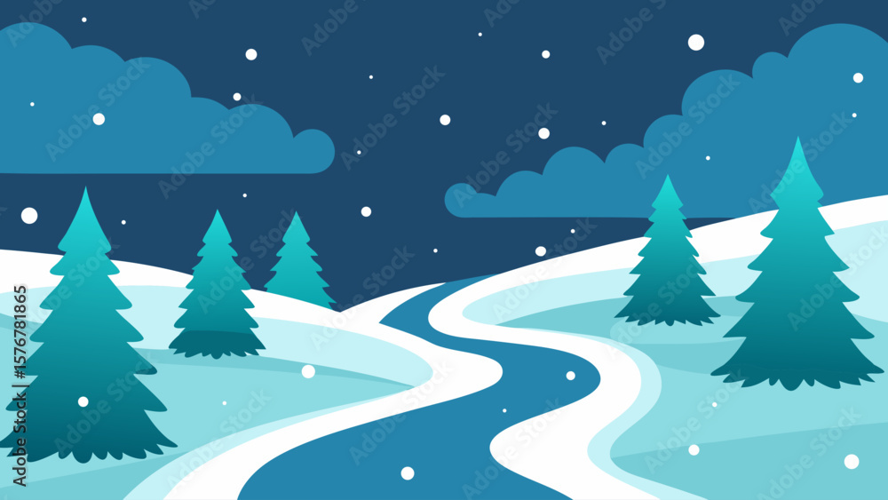 Obraz premium winter landscape with snow