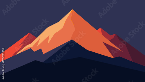 vector illustration of a mountain landscape
