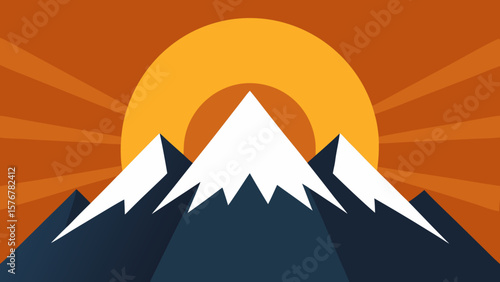 mountain landscape vector illustration