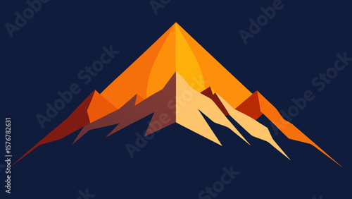 vector illustration of mountain landscape