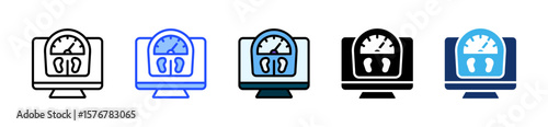 Digital Bmi Icon Collection With Multiple Styles