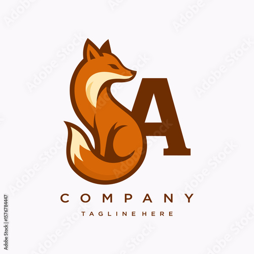 Letter A Fox Logo Designs