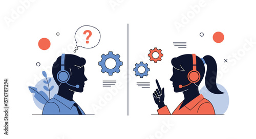 Customer support agents collaborating to resolve client issues using advanced communication technology and efficient problem-solving techniques