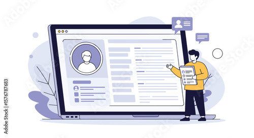 Creating an effective online professional profile for career advancement and skill showcase