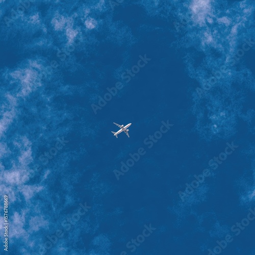 Wallpaper Mural Small plane in a vast, cloudy sky Torontodigital.ca