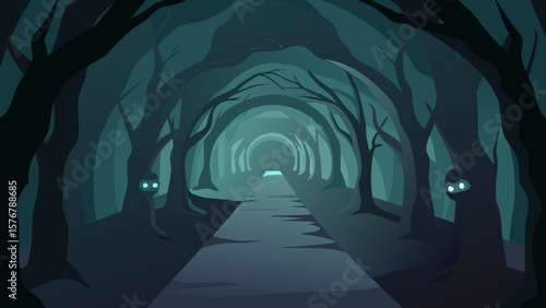 dark blue tunnel