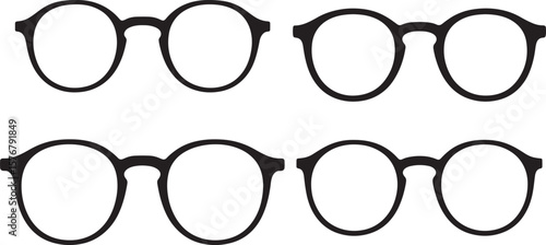 Classic eyeglasses frame silhouette design