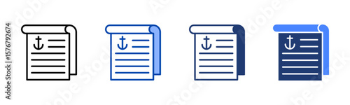 Bill Of Lading icon set multiple style collection