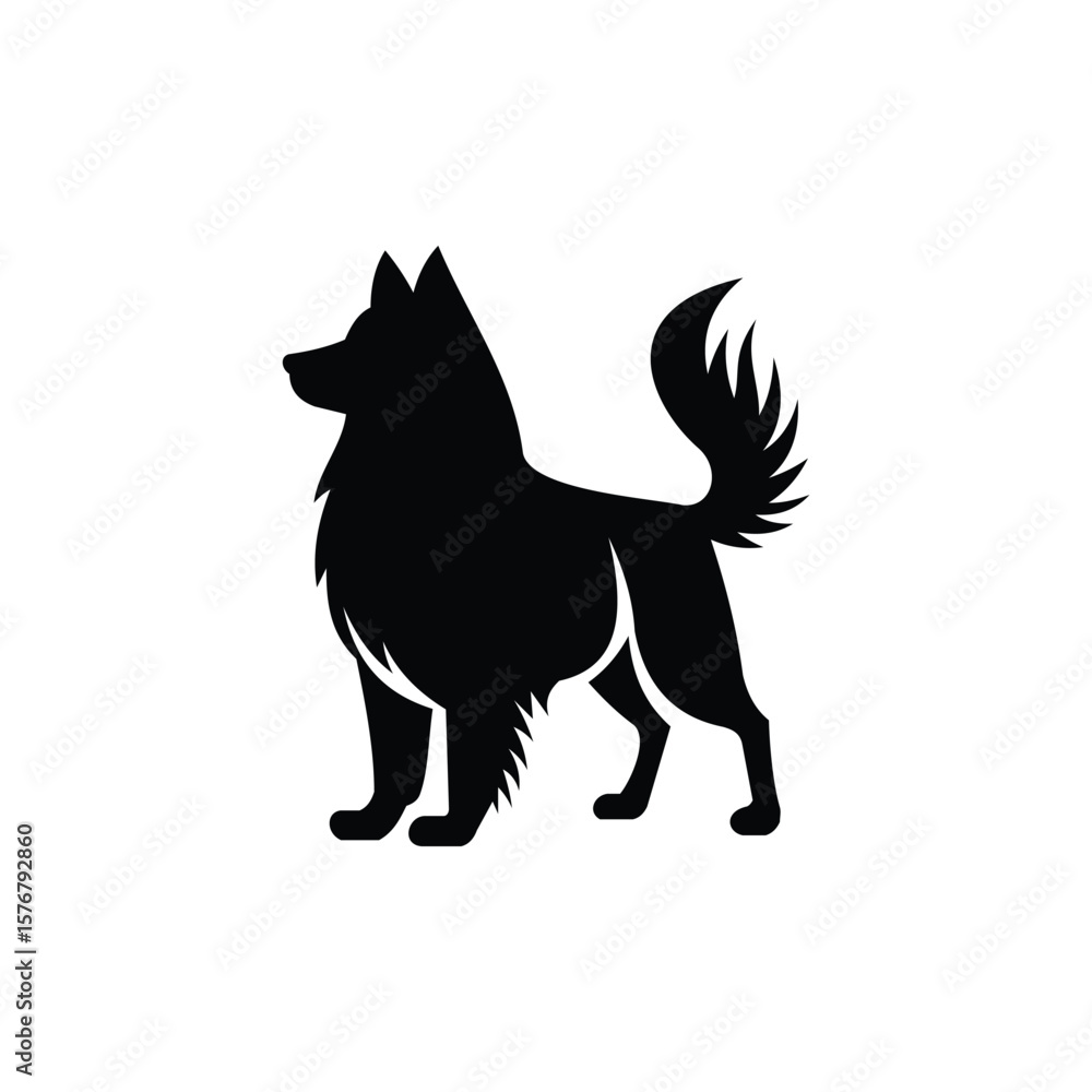 Obraz premium Simple Dog Vector Silhouette